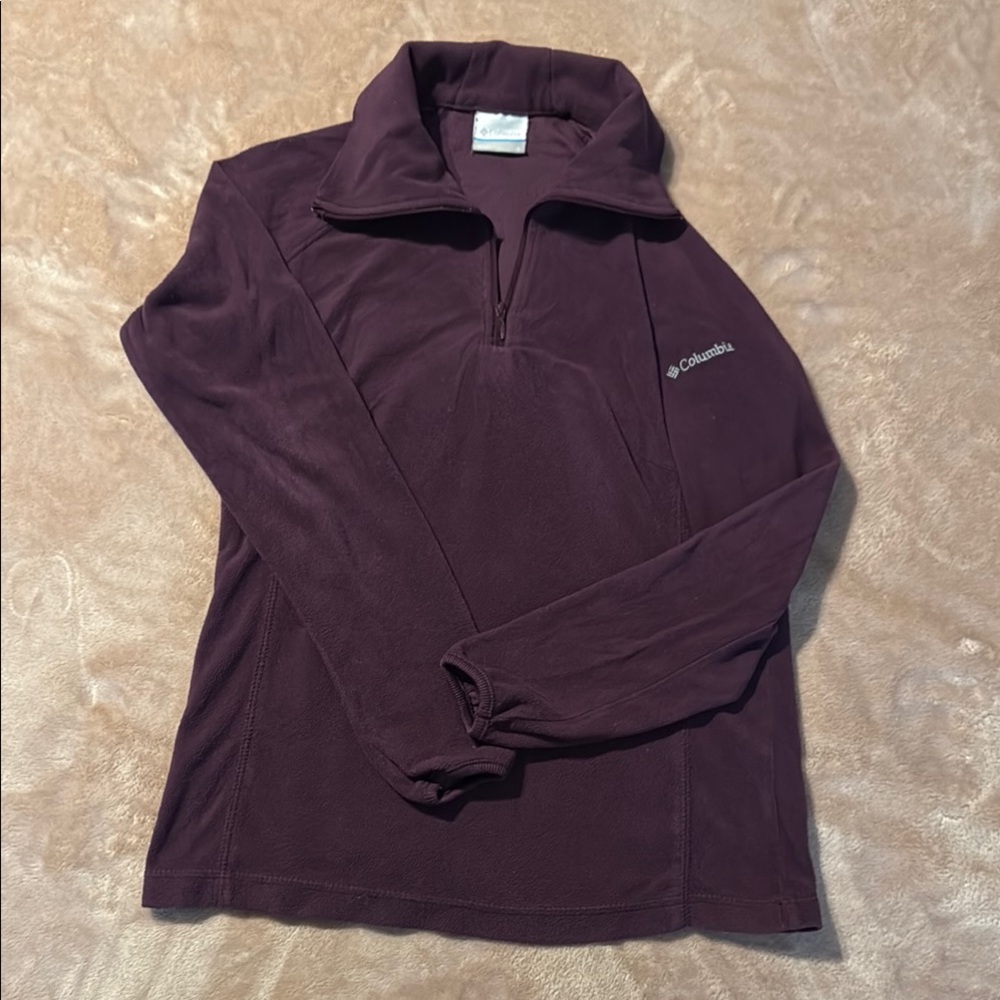 Columbia Deep Purple Quarter-Zip Fleece